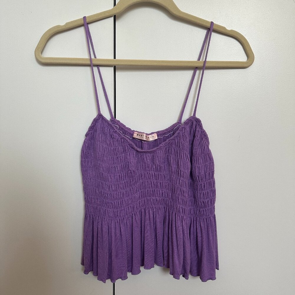 Blue Blush Los Angeles Purple Flowy Tank Top - Size M